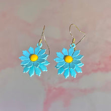 Cargar imagen en el visor de la galería, Aretes Flor azul
